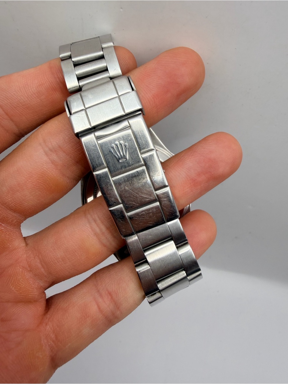 Rolex Stainless Steel Watch Black Dial with Silver Bezel - Picture 3 of 4